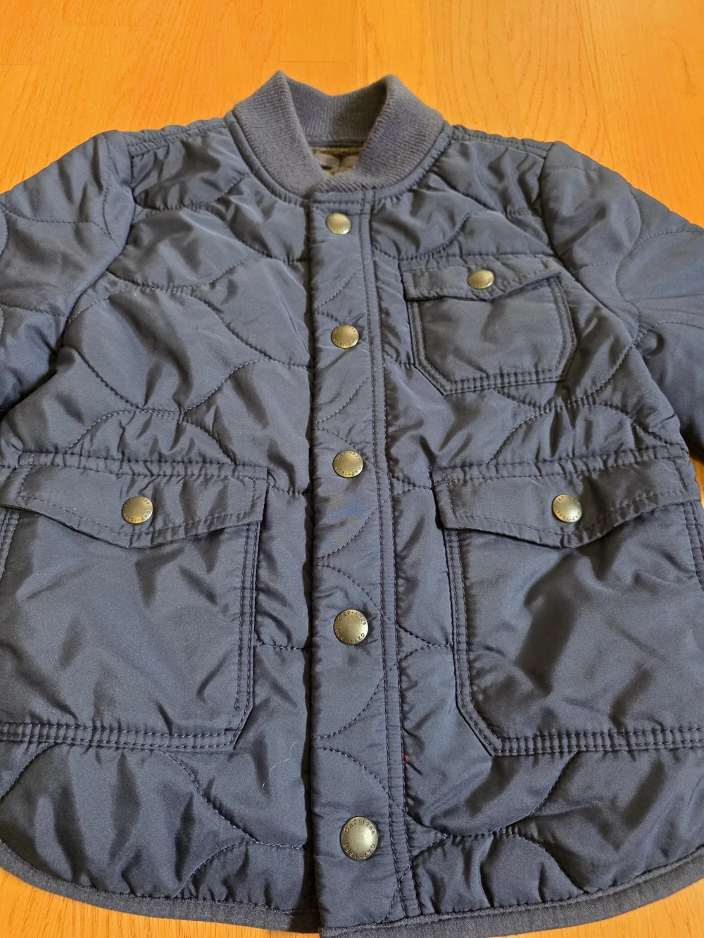 Baby GAP Quilted Navy Button Up Jacket Size 4